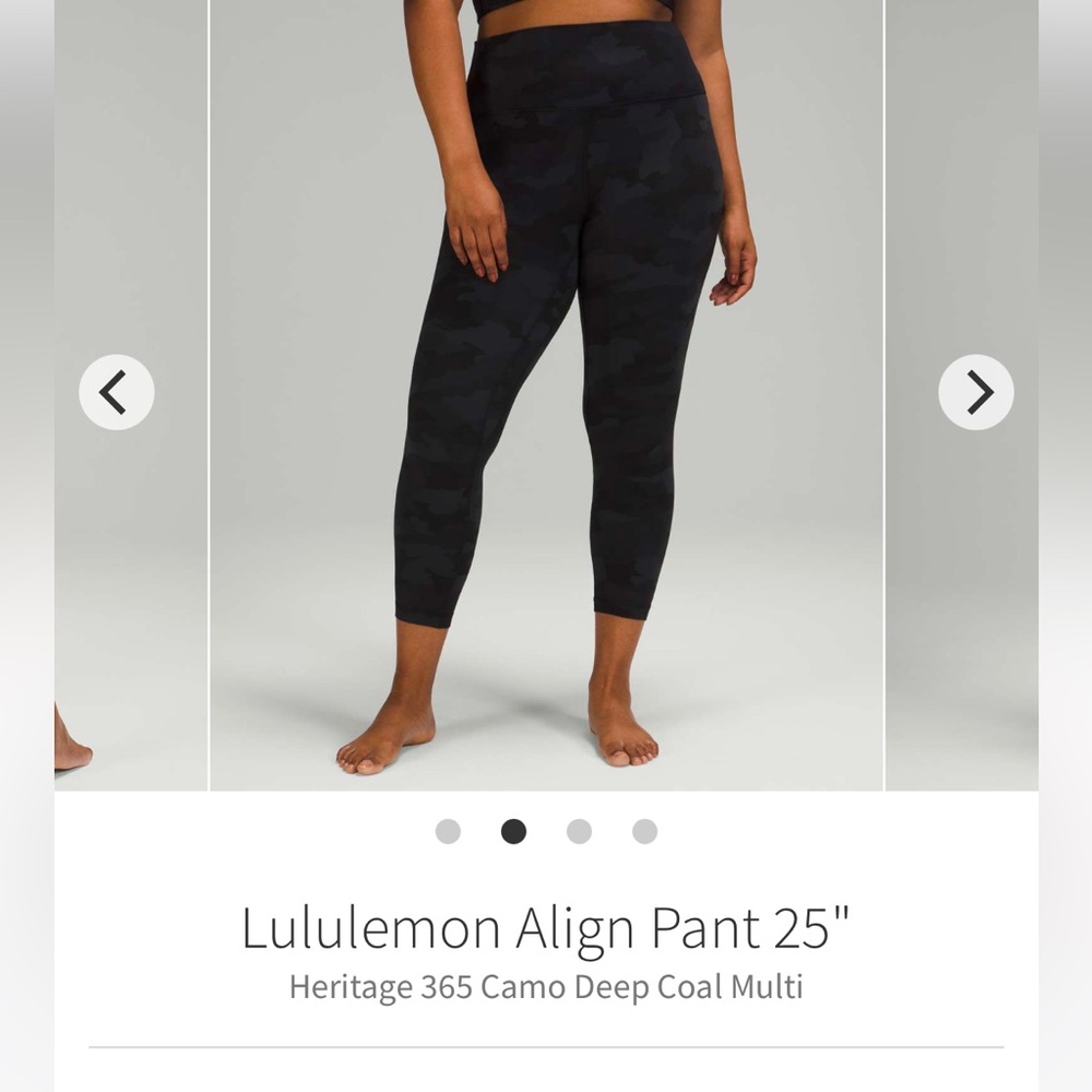 Lululemon align HR 25” NWT size 8 Heritage camo